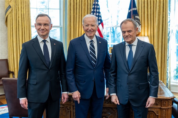 WASHINGTON-13.03.2024-HİBYA- Amerika Birleşik Devletleri (ABD) Başkanı Joe Biden, Polonya Cumhurbaşkanı