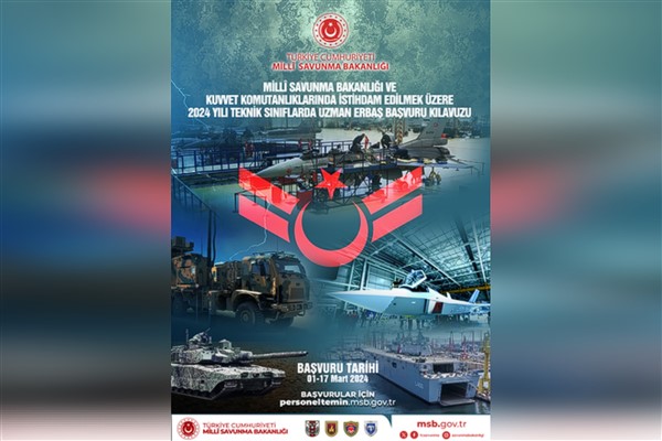 Milli Savunma Bakanlığı (MSB),  2024 Yılı Teknik Sınıflarda Uzman