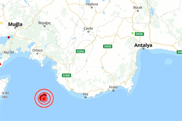 Akdeniz’de 4.1 büyüklüğünde deprem