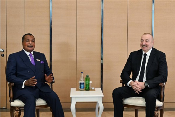 Aliyev, Kongo Cumhurbaşkanı Sassou-Nguesso ile görüştü