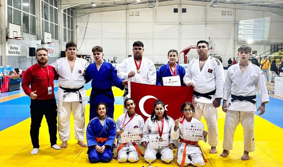Karamanlı judocular, Kuzey Makedonya’nın başkenti Üsküp’te düzenlenen Uluslararası Judo Turnuvası’nda