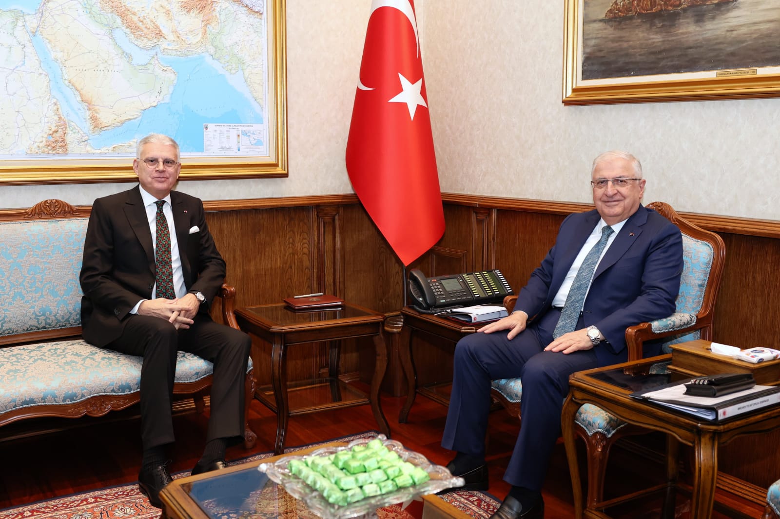 Milli Savunma Bakanı Yaşar Güler, Fas'ın Ankara Büyükelçisi Mohammed Ali