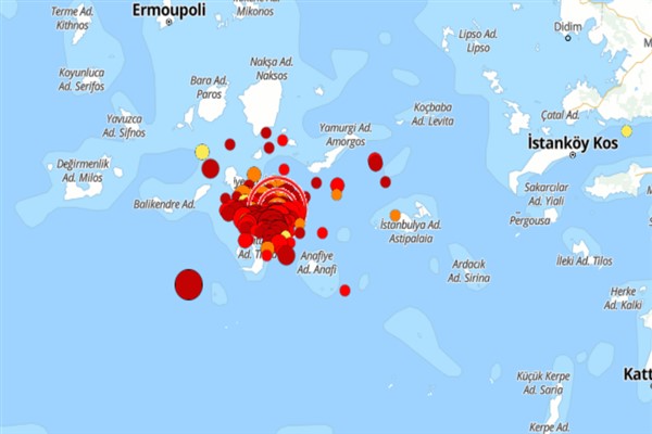 Ege Denizi'nde 4.6 büyüklüğünde