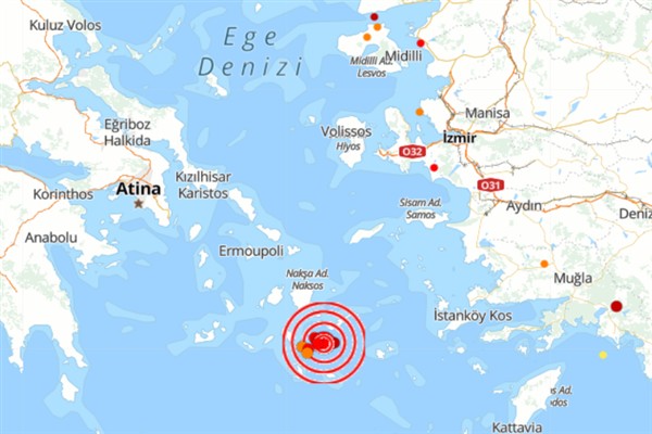 Ege Denizi’nde 4.1 büyüklüğünde