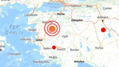 Balıkesir’de 4.9 büyüklüğünde deprem meydana geldi.