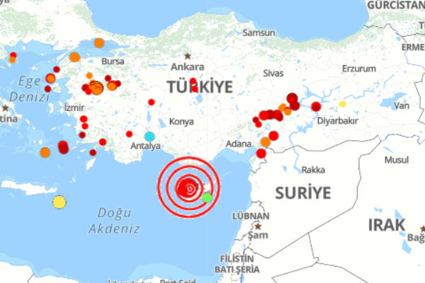 Kıbrıs Rum Kesimi'nde 4.0 büyüklüğünde deprem meydana geldi.