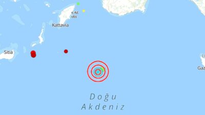 Akdeniz'de 4.6 büyüklüğünde deprem meydana geldi. 