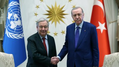 Cumhurbaşkanı Recep Tayyip Erdoğan, BM Genel Sekreteri Antonio Guterres ile