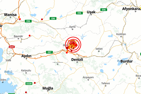 Denizli'de 4.2 büyüklüğünde deprem meydana geldi.