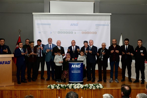 Giresun Valisi Mustafa Koç, Espiye ilçesinde yapımı tamamlanan 71 afet