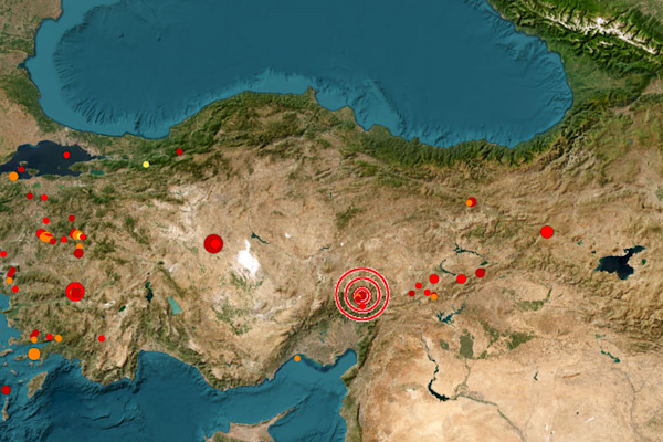 Kahramanmaraş'ta 4.1 büyüklüğünde deprem meydana geldi.