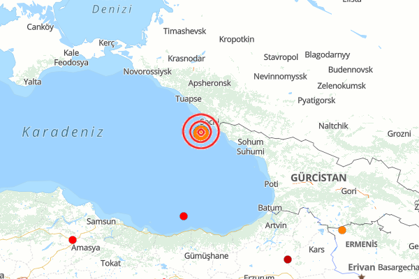 Karadeniz'de 4.2 büyüklüğünde deprem meydana geldi. 