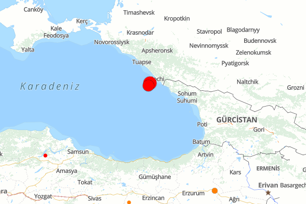 Karadeniz'de 4.8 büyüklüğünde ve 4.2 büyüklüğünde deprem meydana geldi. 