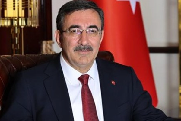 Cumhurbaşkanı Yardımcısı Cevdet Yılmaz, Cumhurbaşkanlığı Külliyesi’nde İtalya, Katar, Arnavutluk ve